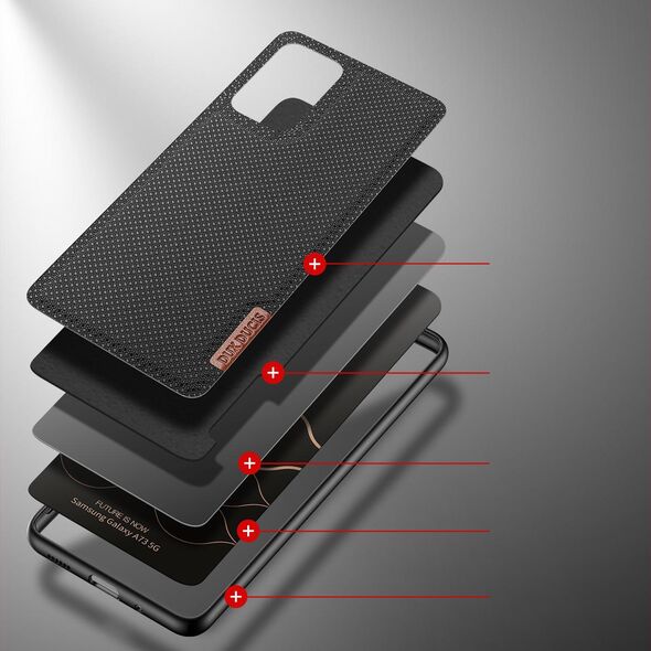 Dux Ducis Dux Ducis Fino etui pokrowiec pokryty nylonowym materiałem Samsung Galaxy A73 czarny