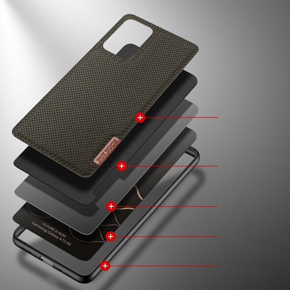 Dux Ducis Dux Ducis Fino etui pokrowiec pokryty nylonowym materiałem Samsung Galaxy A73 zielony