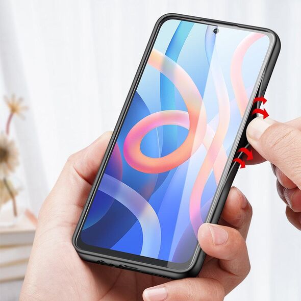 Dux Ducis Dux Ducis Fino etui pokrowiec pokryty nylonowym materiałem Poco M4 Pro 5G niebieski