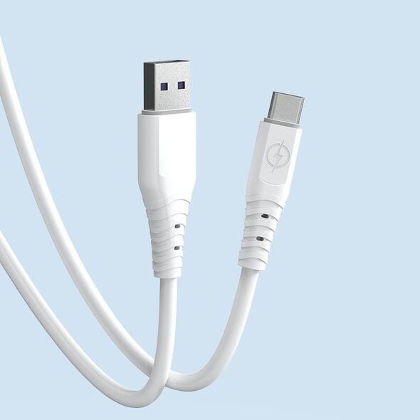 Kabel USB Dudao USB-A - USB-C 1 m Biały (6973687243388)