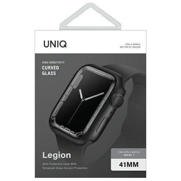 Uniq UNIQ etui Legion Apple Watch Series 7 41mm czarny/black