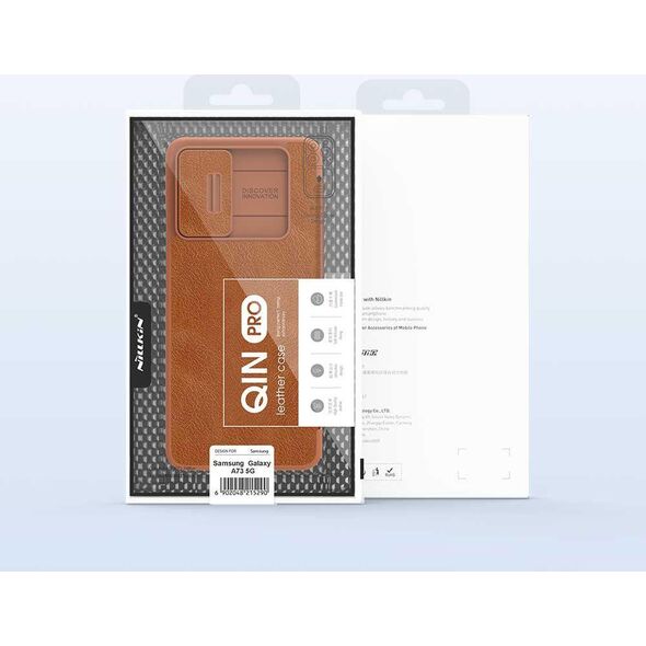Nillkin Etui Nillkin QIN Pro do Samsung Galaxy A73 5G (Brązowe) uniwersalny