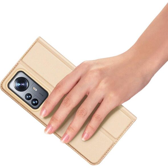 Dux Ducis Dux Ducis Skin Pro kabura etui pokrowiec z klapką Xiaomi 12 Pro złoty