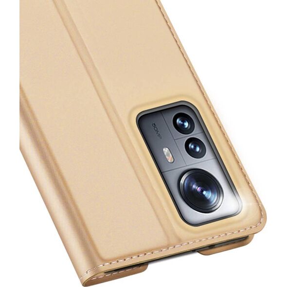 Dux Ducis Dux Ducis Skin Pro kabura etui pokrowiec z klapką Xiaomi 12 Pro złoty