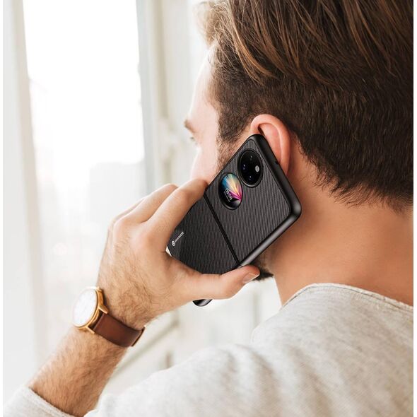 Dux Ducis Dux Ducis Fino etui pokrowiec pokryty nylonowym materiałem Huawei P50 czarny