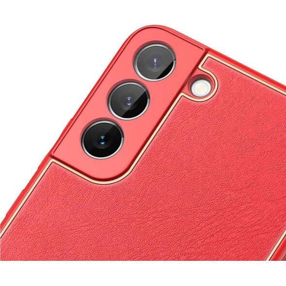 Dux Ducis Dux Ducis Yolo eleganckie etui pokrowiec ze skóry ekologicznej Samsung Galaxy S22+ (S22 Plus) czerwony