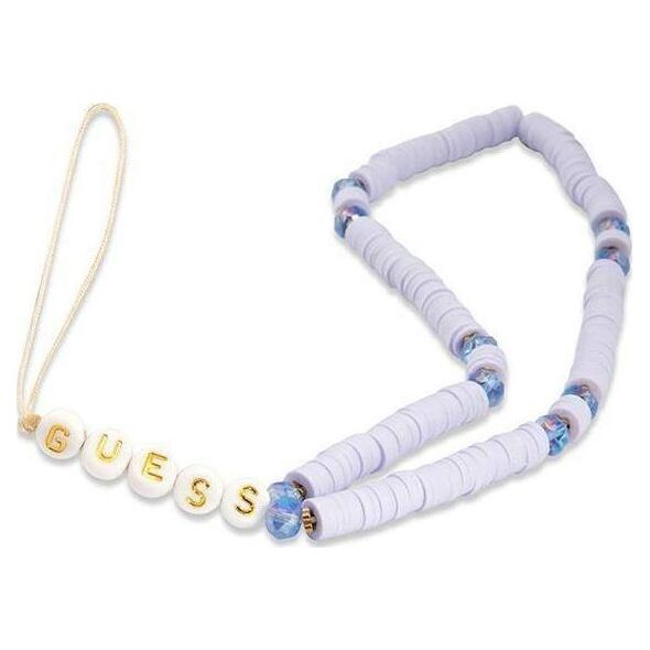 Guess Guess zawieszka GUSTPEARU Phone Strap lilak/lilac Heishi Beads