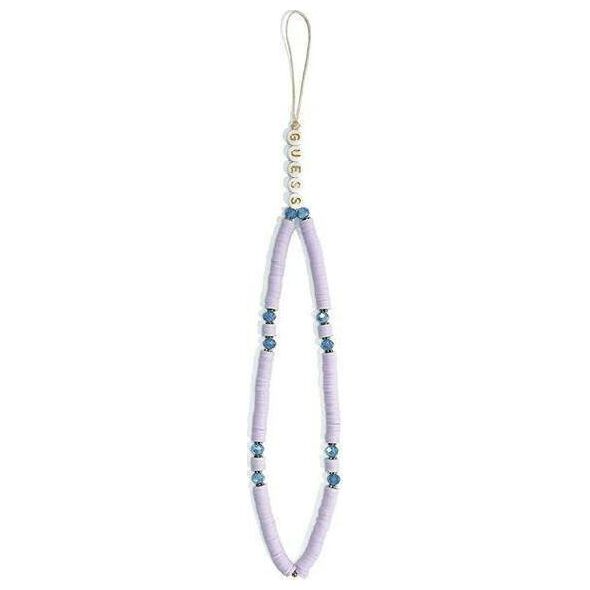 Guess Guess zawieszka GUSTPEARU Phone Strap lilak/lilac Heishi Beads