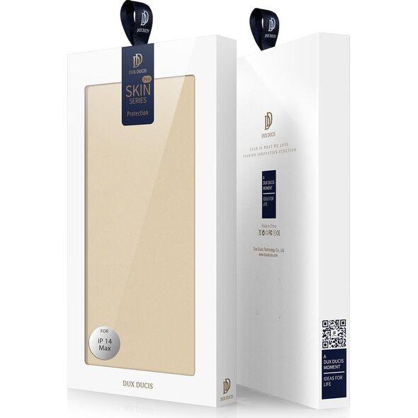 Dux Ducis Dux Ducis Skin Pro kabura etui pokrowiec z klapką iPhone 14 Max złoty