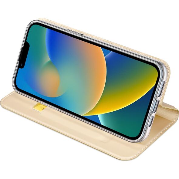 Dux Ducis Dux Ducis Skin Pro kabura etui pokrowiec z klapką iPhone 14 Max złoty