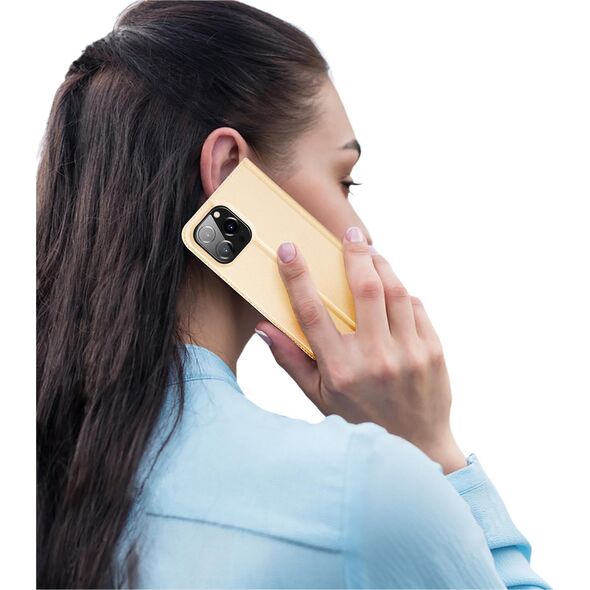 Dux Ducis Dux Ducis Skin Pro kabura etui pokrowiec z klapką iPhone 14 Pro Max złoty