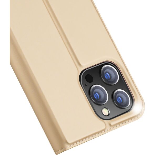 Dux Ducis Dux Ducis Skin Pro kabura etui pokrowiec z klapką iPhone 14 Pro Max złoty