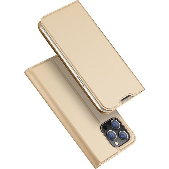 Dux Ducis Dux Ducis Skin Pro kabura etui pokrowiec z klapką iPhone 14 Pro złoty