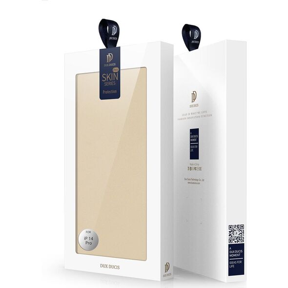 Dux Ducis Dux Ducis Skin Pro kabura etui pokrowiec z klapką iPhone 14 Pro złoty
