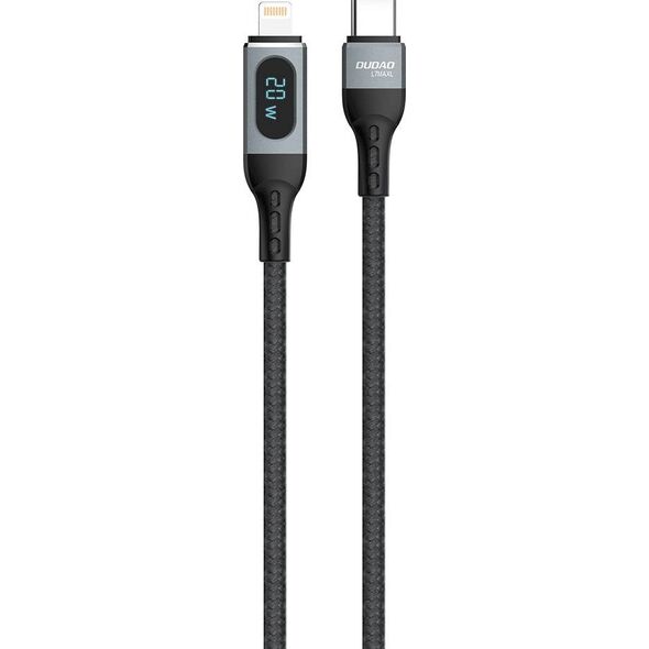 Kabel USB Dudao USB-C - Lightning Czarny (6973687243692)