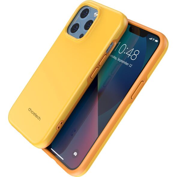 Choetech Choetech MFM Anti-drop case etui Made For MagSafe do iPhone 13 Pro pomarańczowy (PC0113-MFM-YE)