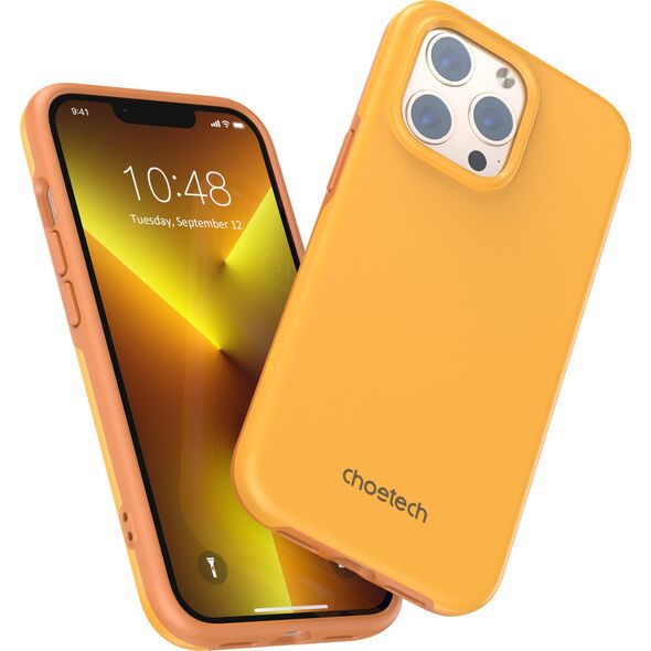 Choetech Choetech MFM Anti-drop case etui Made For MagSafe do iPhone 13 Pro pomarańczowy (PC0113-MFM-YE)