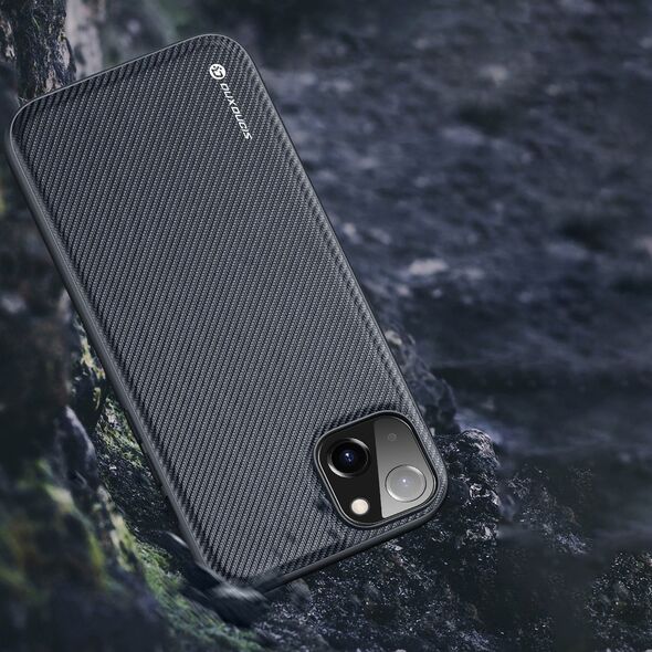 Dux Ducis Dux Ducis Fino etui pokrowiec pokryty nylonowym materiałem iPhone 14 Max czarny