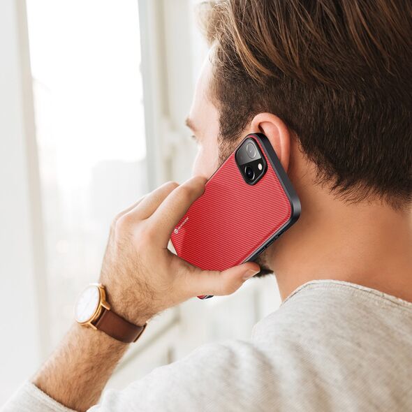 Dux Ducis Dux Ducis Fino etui pokrowiec pokryty nylonowym materiałem iPhone 14 Max czerwony