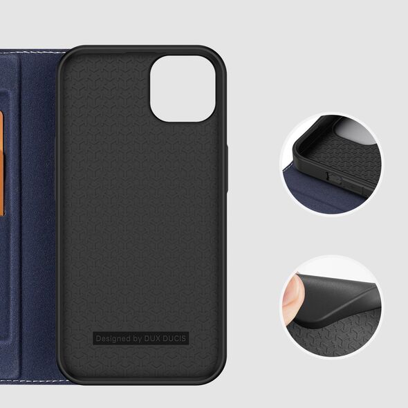 Dux Ducis Dux Ducis Skin X2 etui do iPhone 14 Plus pokrowiec z magnetyczną klapką niebieski