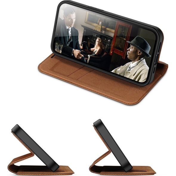 Dux Ducis Dux Ducis Skin X2 etui do iPhone 14 Plus pokrowiec z magnetyczną klapką brązowy