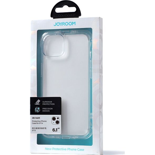 Joyroom Joyroom Defender Series etui pokrowiec do iPhone 14 pancerna obudowa z haczykami podstawką przezroczysty (JR-14H1)