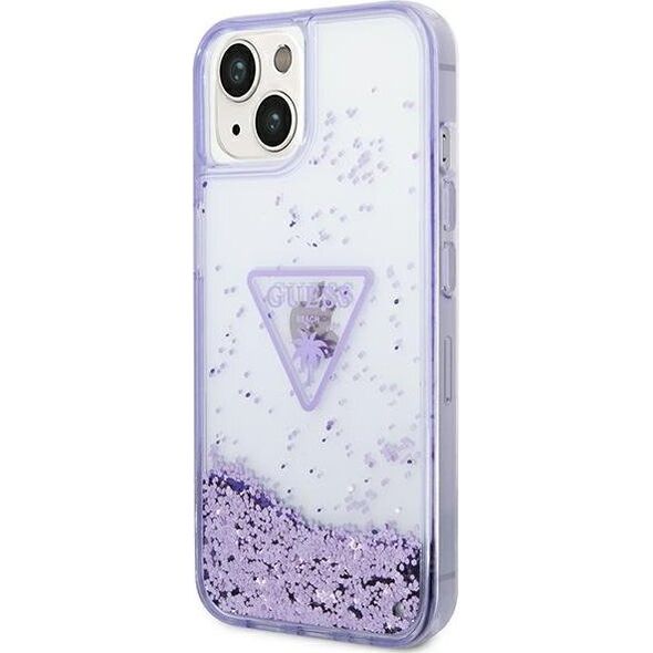 Guess Etui Guess GUHCP14MLFCTPU Apple iPhone 14 Plus fioletowy/purple hardcase Liquid Glitter Palm Collection