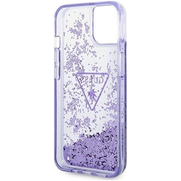 Guess Etui Guess GUHCP14MLFCTPU Apple iPhone 14 Plus fioletowy/purple hardcase Liquid Glitter Palm Collection