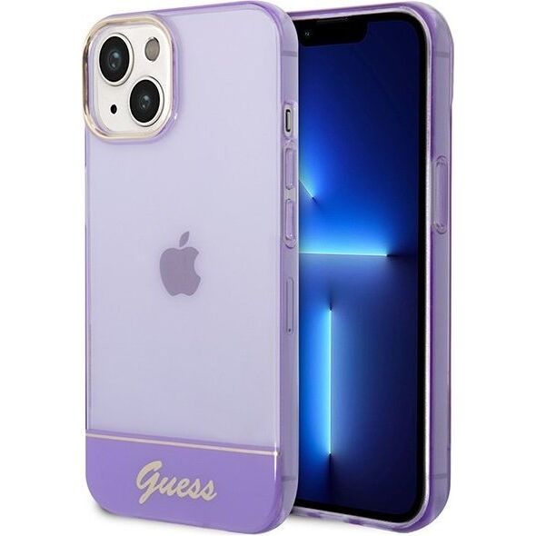 Guess Etui Guess GUHCP14SHGCOU Apple iPhone 14 fioletowy/purple hardcase Translucent