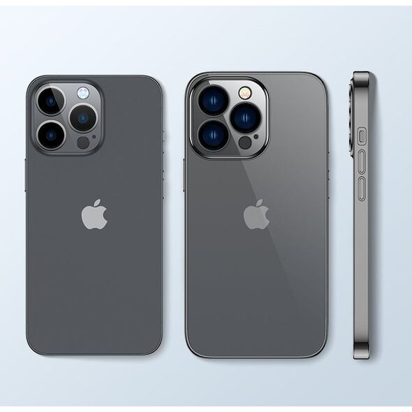 Joyroom Joyroom 14Q Case etui do iPhone 14 Plus obudowa pokrowiec z metaliczną ramką czarny (JR-14Q3-black)