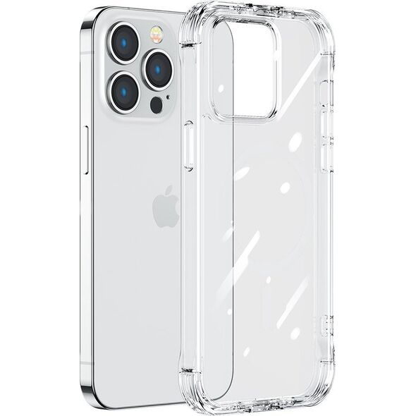 Joyroom Joyroom Defender Series etui pokrowiec do iPhone 14 Pro pancerna obudowa z haczykami podstawką przezroczysty (JR-14H2)