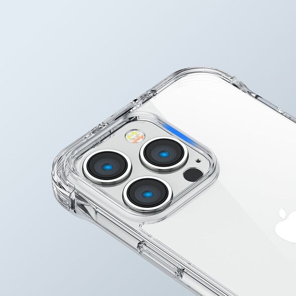 Joyroom Joyroom Defender Series etui pokrowiec do iPhone 14 Pro pancerna obudowa z haczykami podstawką przezroczysty (JR-14H2)