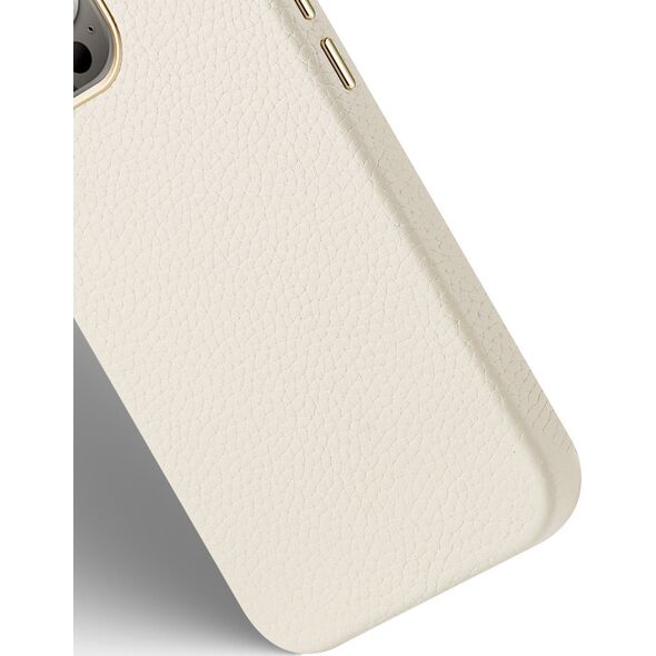 Dux Ducis Dux Ducis Roma skórzane etui do iPhone 13 Pro Max elegancki pokrowiec z naturalnej skóry biały