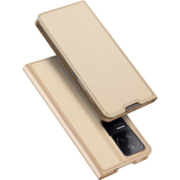 Dux Ducis Dux Ducis Skin Pro kabura etui pokrowiec z klapką Xiaomi Poco F4 5G złoty