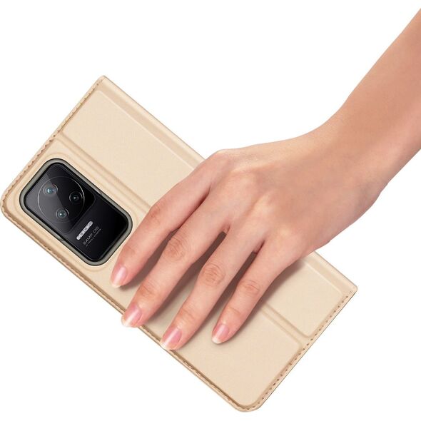 Dux Ducis Dux Ducis Skin Pro kabura etui pokrowiec z klapką Xiaomi Poco F4 5G złoty