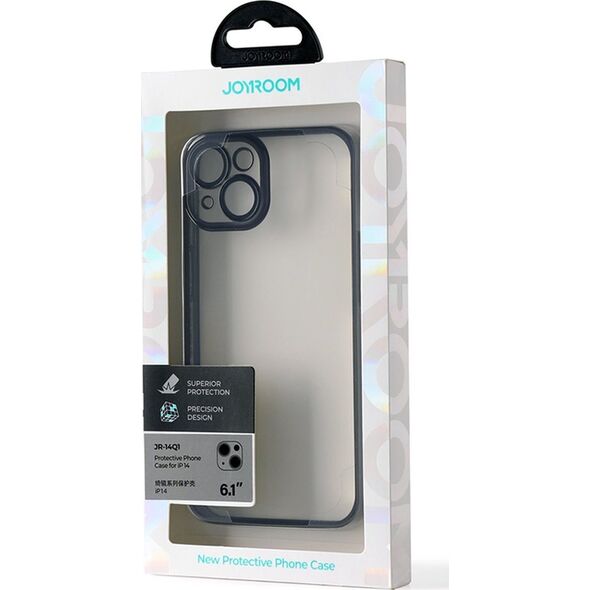 Joyroom Joyroom 14Q Case etui do iPhone 14 obudowa pokrowiec z metaliczną ramką czarny (JR-14Q1-black)