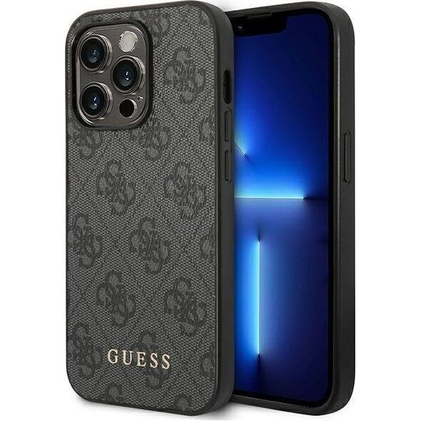 Guess Guess 4G Metal Gold Logo - Etui iPhone 14 Pro Max (szary)