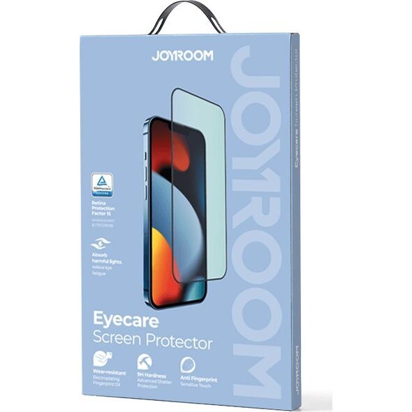 Joyroom Joyroom Knight zielone szkło do iPhone 14 Pro Max z filtrem Anti Blue Light na cały ekran (JR-G04)