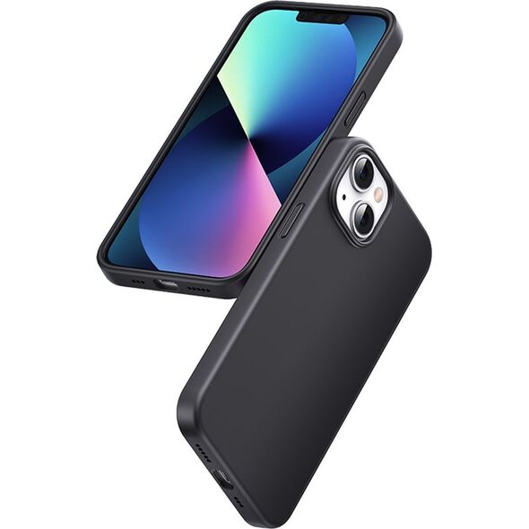 Ugreen Ugreen LP626 Silky Silicone Protective Case gumowe elastyczne silikonowe etui na telefon do iPhone 14 Plus czarny (90920)