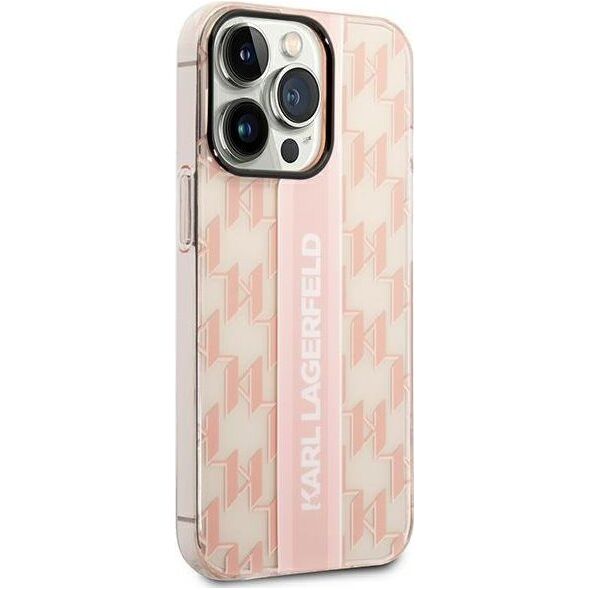 Karl Lagerfeld Etui Karl Lagerfeld do iPhone 14 Pro 6,1" hardcase różowy/pink Mono Vertical Stripe