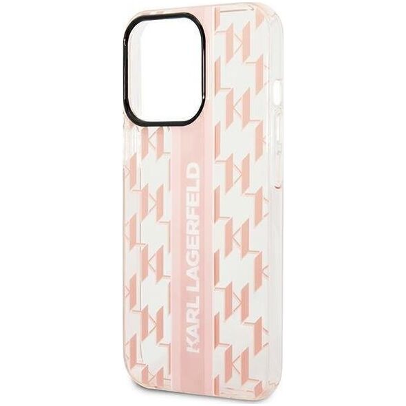 Karl Lagerfeld Etui Karl Lagerfeld do iPhone 14 Pro 6,1" hardcase różowy/pink Mono Vertical Stripe