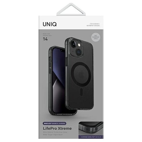Uniq UNIQ etui LifePro Xtreme iPhone 14 6,1" Magclick Charging czarny/smoke frost