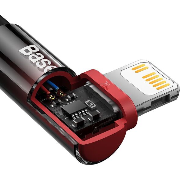 Kabel USB Baseus USB-C - Lightning 1 m Czarno-czerwony (BSU3619)