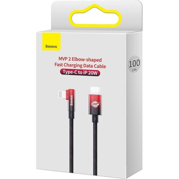 Kabel USB Baseus USB-C - Lightning 1 m Czarno-czerwony (BSU3619)