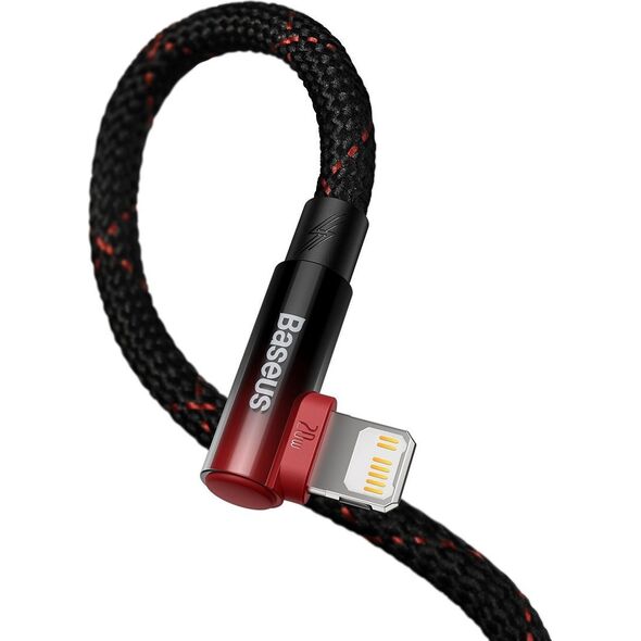 Kabel USB Baseus USB-C - Lightning 1 m Czarno-czerwony (BSU3619)