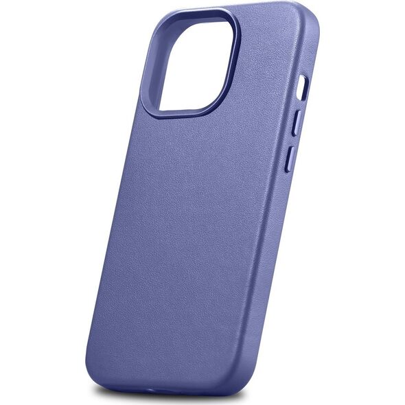 iCarer iCarer Case Leather pokrowiec etui z naturalnej skóry do iPhone 14 Pro Max jasnofioletowy (WMI14220708-LP) (kompatybilne z MagSafe)