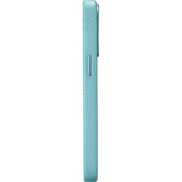 iCarer iCarer Litchi Premium Leather Case skórzane etui iPhone 14 Pro Max magnetyczne z MagSafe zielony (WMI14220712-GN)