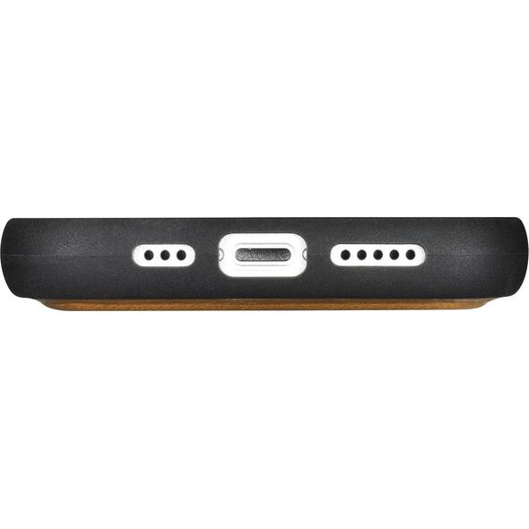 iCarer iCarer Oil Wax Wallet Case 2in1 etui iPhone 14 Pro skórzany pokrowiec z klapką Anti-RFID brązowy (WMI14220722-TN)