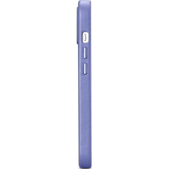 iCarer iCarer Case Leather pokrowiec etui z naturalnej skóry do iPhone 14 Plus jasnofioletowy (kompatybilne z MagSafe)