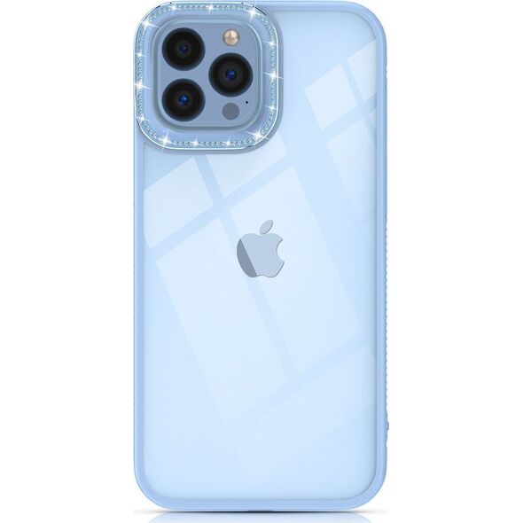 Kingxbar Kingxbar Sparkle Series etui iPhone 13 Pro Max z kryształami obudowa pokrowiec na tył plecki niebieski